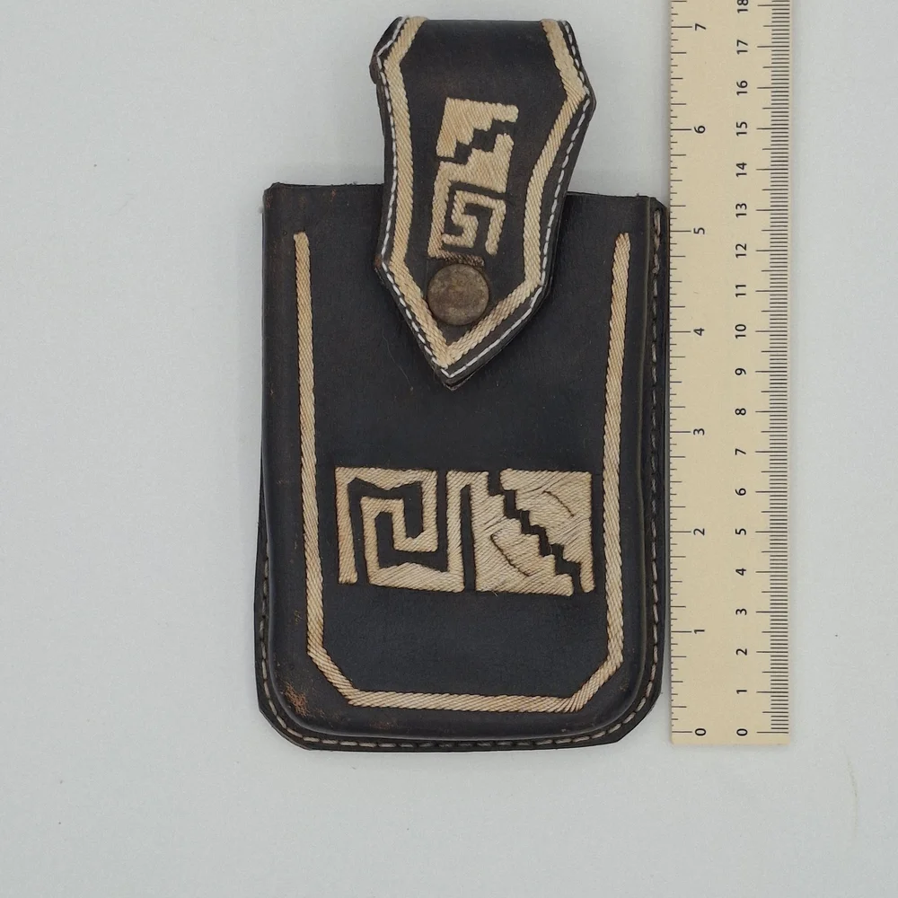 Black and Tan Leather Phone Holster